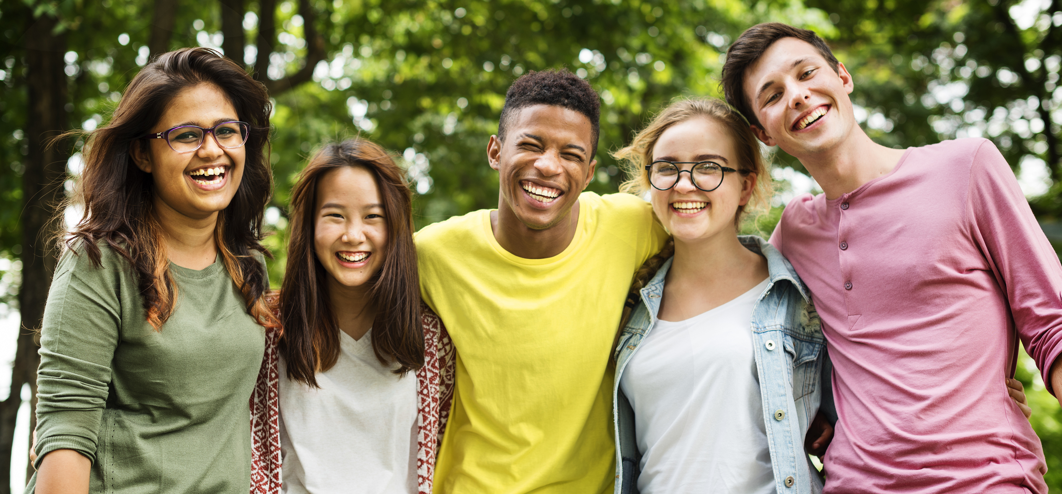 Group of youth smiling and laughing together