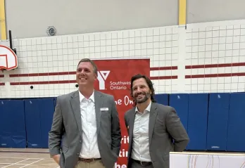 Photo Left to Right: Joe Cebulski, the Y’s Regional Manager for Lambton-Kent, and Paul Skuza, General Manager, Sarnia-Lambton YMCA.