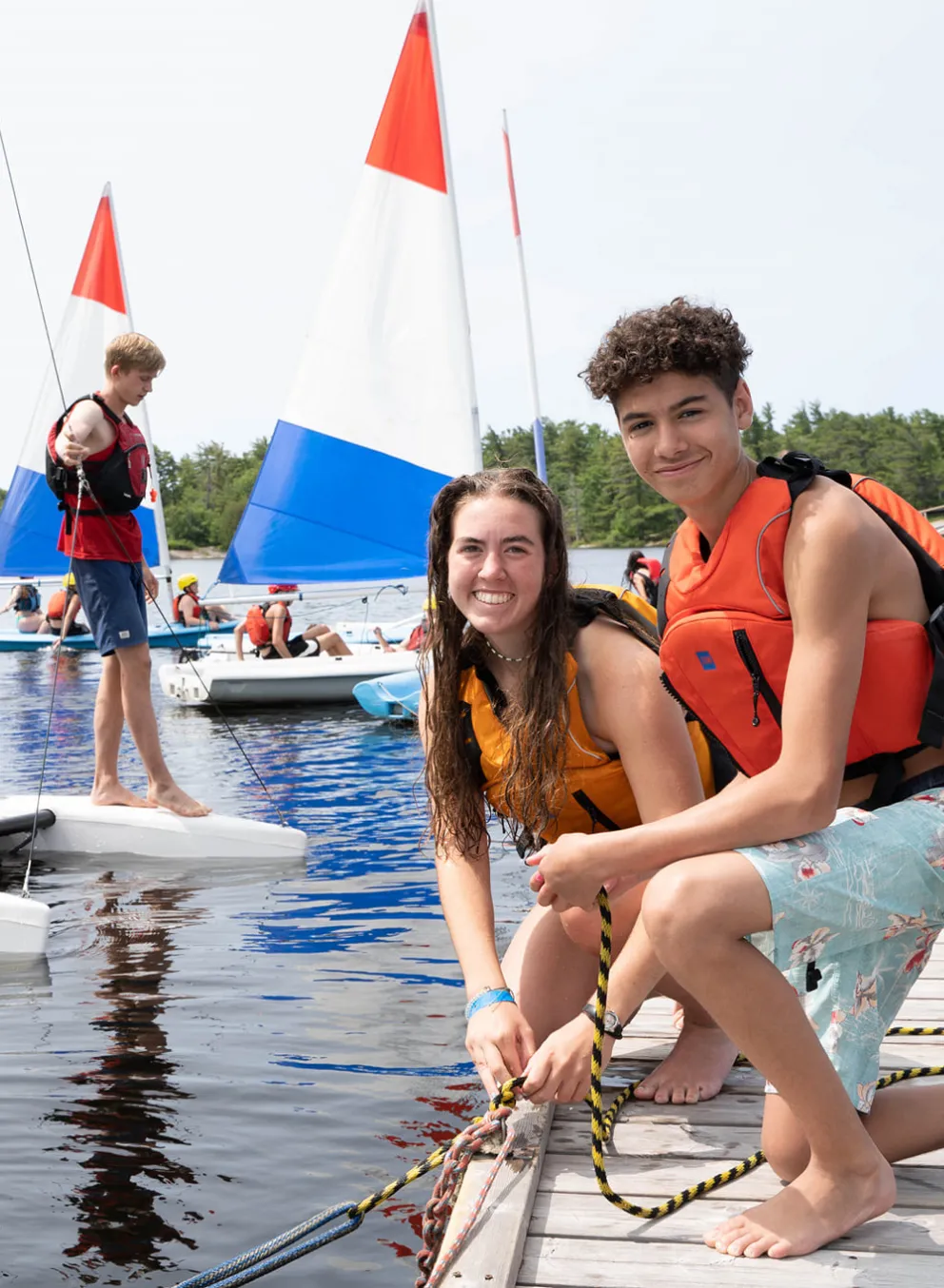 kids getting ready to sail at CQE