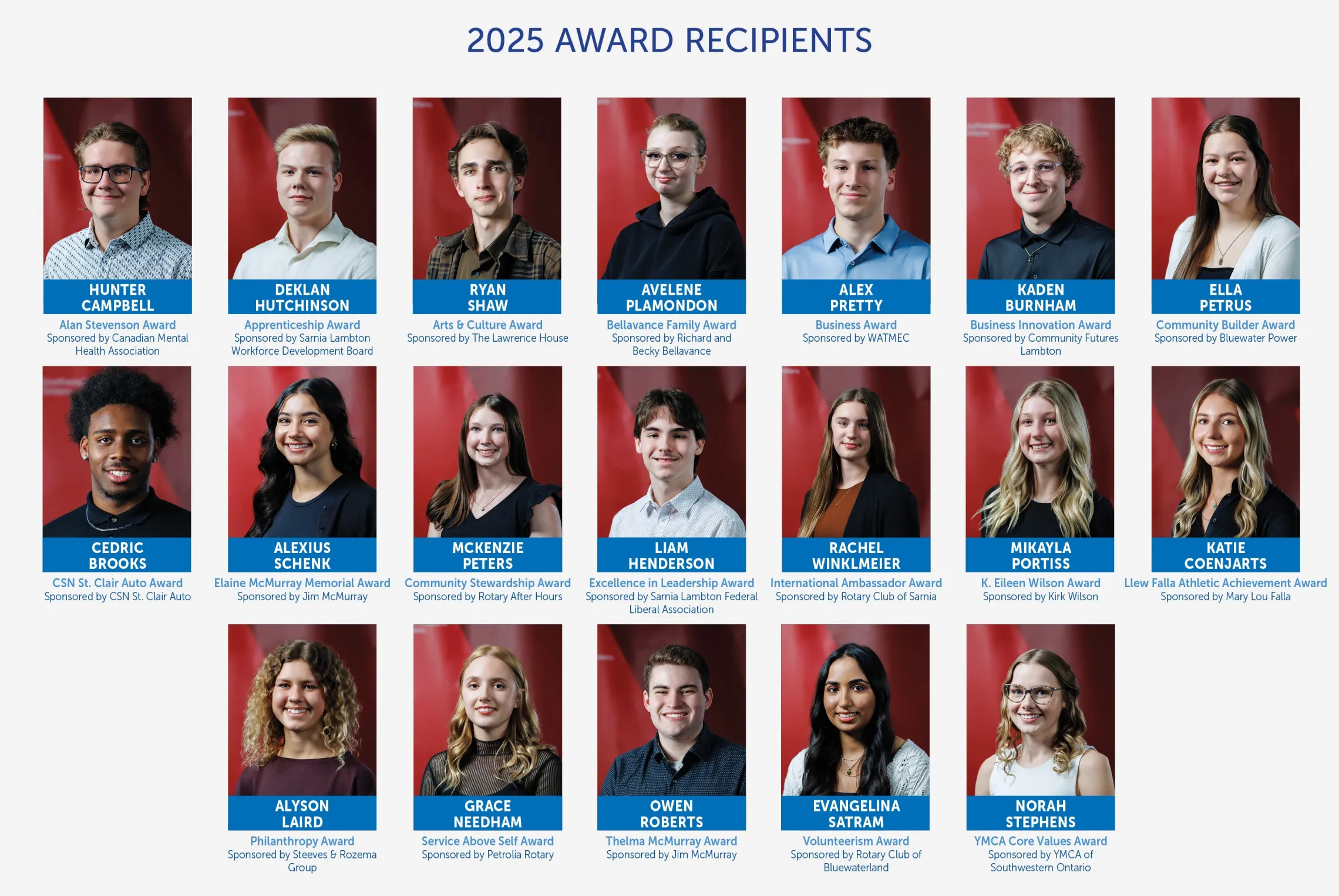 COY 2025 Recipients
