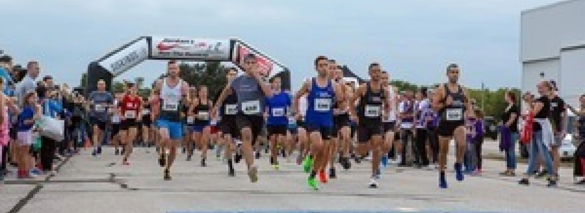 A group of runners participate in Jordan's Run the Runway.