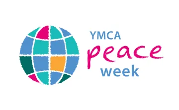 YMCA Peace Week logo with multi-coloured globe.