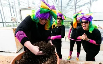 Women planting