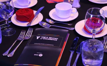 Place setting at Women of Excellence event